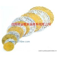 供應9.5寸金色通花紙