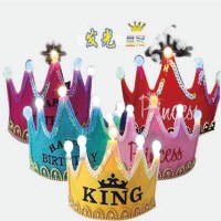 供應(yīng)五彩燈生日帽