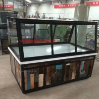 供應(yīng)英倫懷舊彩色復(fù)古展柜.蛋糕柜、面包柜、邊柜、烘焙展柜