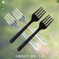 供應(yīng)生日蛋糕刀叉勺盤：手水晶四齒叉  T-6