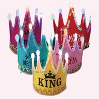 供應(yīng)生日蛋糕用品：發(fā)光生日帽