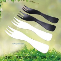 供應(yīng)生日蛋糕刀叉勺盤：波浪叉T-7