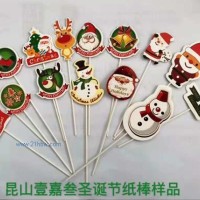 供應(yīng)供應(yīng)2018年新款圣誕蛋糕裝飾陶瓷，插件，配飾，紙卡、插牌...