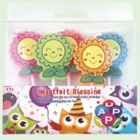供應生日用品：卡通蠟燭太陽花