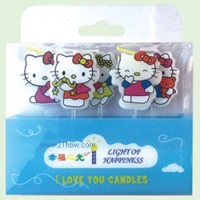 供應生日用品：卡通蠟燭hello kitty