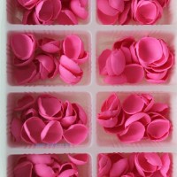 供應(yīng)蛋糕西點巧克力裝飾 純手工系列：粉紅玫瑰花瓣