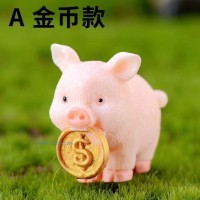 2019新年款蛋糕裝飾件插件-卡通豬和金幣