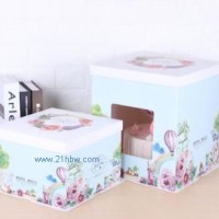 供應(yīng)6/8/10/12/14寸加高芭比娃娃翻糖雙層開(kāi)窗蛋糕盒子定制LOGO