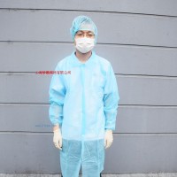 食品車間工作服一次性大褂 藍(lán)大褂