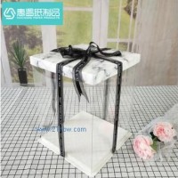 供應透明蛋糕盒三合一烘焙包裝盒 規(guī)格齊全方形蛋糕盒子