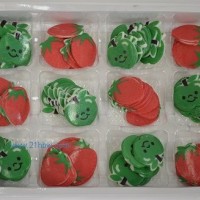 供應(yīng)巧克力裝飾件：蘋果草莓盒裝