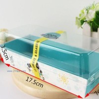 蛋糕卷長(zhǎng)方紙塑盒烘焙包裝西點(diǎn)三明治盒食品包裝長(zhǎng)盒班戟毛巾卷