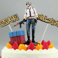 供應男士女士生日蛋糕禮物裝飾大吉大利動漫手游荒野手辦人偶插牌插件