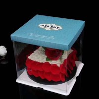 三合一全透明蛋糕盒批發(fā)可印LOGO