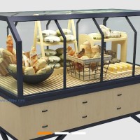 河南鄭州恒質(zhì)蛋糕房展示柜/蛋糕模型柜/實木展柜/私人定制