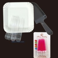 供應(yīng)生日用品：刀叉勺盤蠟燭套裝組合15