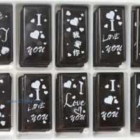 蛋糕巧克力裝飾 圍邊系列:WB-011LOVE黑長方