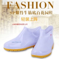 防滑防酸堿低筒雨鞋，食品雨鞋，百花園鞋