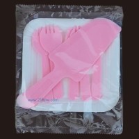 供應(yīng)生日用品：刀叉勺盤蠟燭套餐組合19