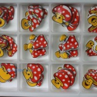 供應蛋糕西點巧克力裝飾 卡通系列：KT-006 表情蘑菇