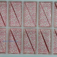 蛋糕巧克力裝飾 圍邊系列：WB-042紅心白三角