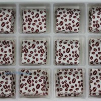 蛋糕巧克力裝飾 圍邊系列：WB-051咖啡豆白正方