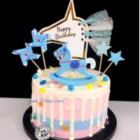 新款蛋糕插件小馬紙質(zhì)插件生日蛋糕套組