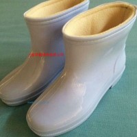 白色食品鞋，短筒雨鞋，耐磨冷庫棉雨鞋