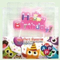 供應生日用品：卡通蠟燭皇冠