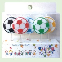 供應(yīng)生日用品：卡通蠟燭小足球