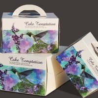 供應(yīng)沐雪兒新款 鳥語花香手提蛋糕包裝盒6/8/10寸 高檔烘焙包裝