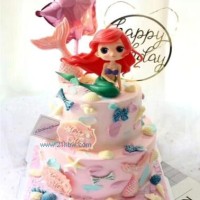 新款蛋糕套組人魚插件生日蛋糕插件和擺件