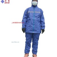 深藍(lán)色分體棉服，冷庫防寒服