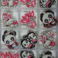 供應(yīng)蛋糕西點巧克力裝飾 卡通系列：KT-023 阿貍組合