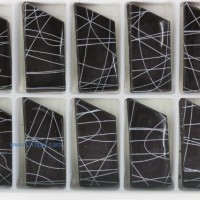 蛋糕巧克力裝飾 圍邊系列：WB-048斜角淋黑長方