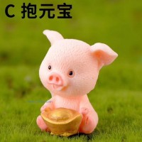 2019新年款蛋糕裝飾件插件-卡通豬抱元寶