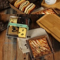 食品卡牛皮紙塑盒面包 三明治 臟臟包 毛巾卷 蛋糕長(zhǎng)盒方盒