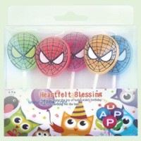 供應(yīng)生日用品：卡通蠟燭蜘蛛俠