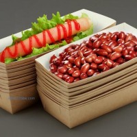 供應(yīng)牛皮紙盒 沙拉盒 熱狗/雞柳/薯?xiàng)l/骨肉相連打包盒 點(diǎn)心包裝盒