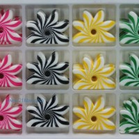 蛋糕西點巧克力裝飾:ZSI-034平底花葉扇形