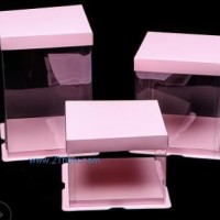定制單層雙層透明生日蛋糕盒46/8/10/12寸芭比蛋糕盒廠家批發(fā)免郵