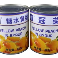 供應(yīng)冠榮黃桃水果罐頭