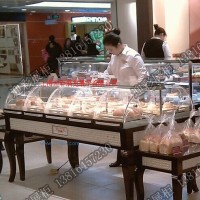 供應(yīng)蛋糕柜、面包柜、中島柜、實木抽屜式圓弧