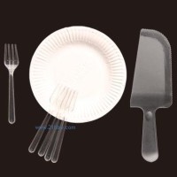 供應(yīng)生日用品：刀叉勺盤蠟燭套餐組合1