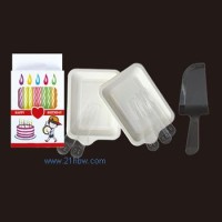 供應(yīng)生日用品：刀叉勺盤蠟燭套餐組合24