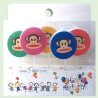 供應生日用品：卡通蠟燭大嘴猴