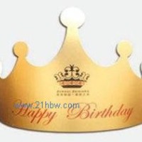 供應金卡生日帽