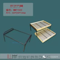 供應(yīng)烘焙軟裝產(chǎn)品MMT1522鐵藝方凳
