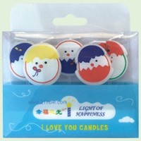 供應生日用品：卡通蠟燭雞寶寶