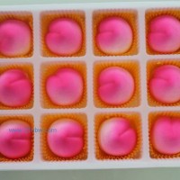 供應蛋糕西點巧克力裝飾  祝壽系列： 5公分立體壽桃